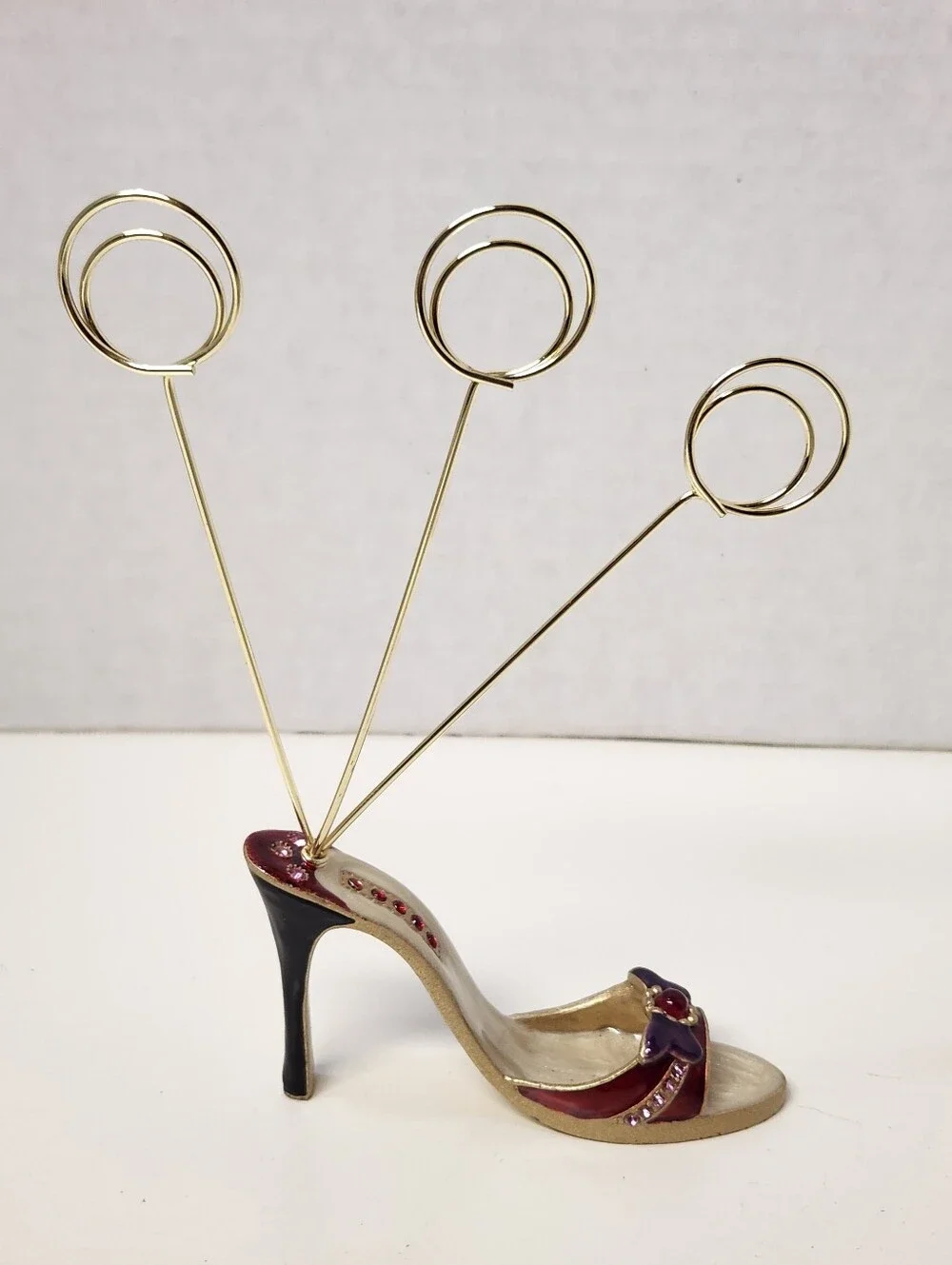 Bundle of 2 Dress Form & Stiletto Photo Tree Memo Clip Holder